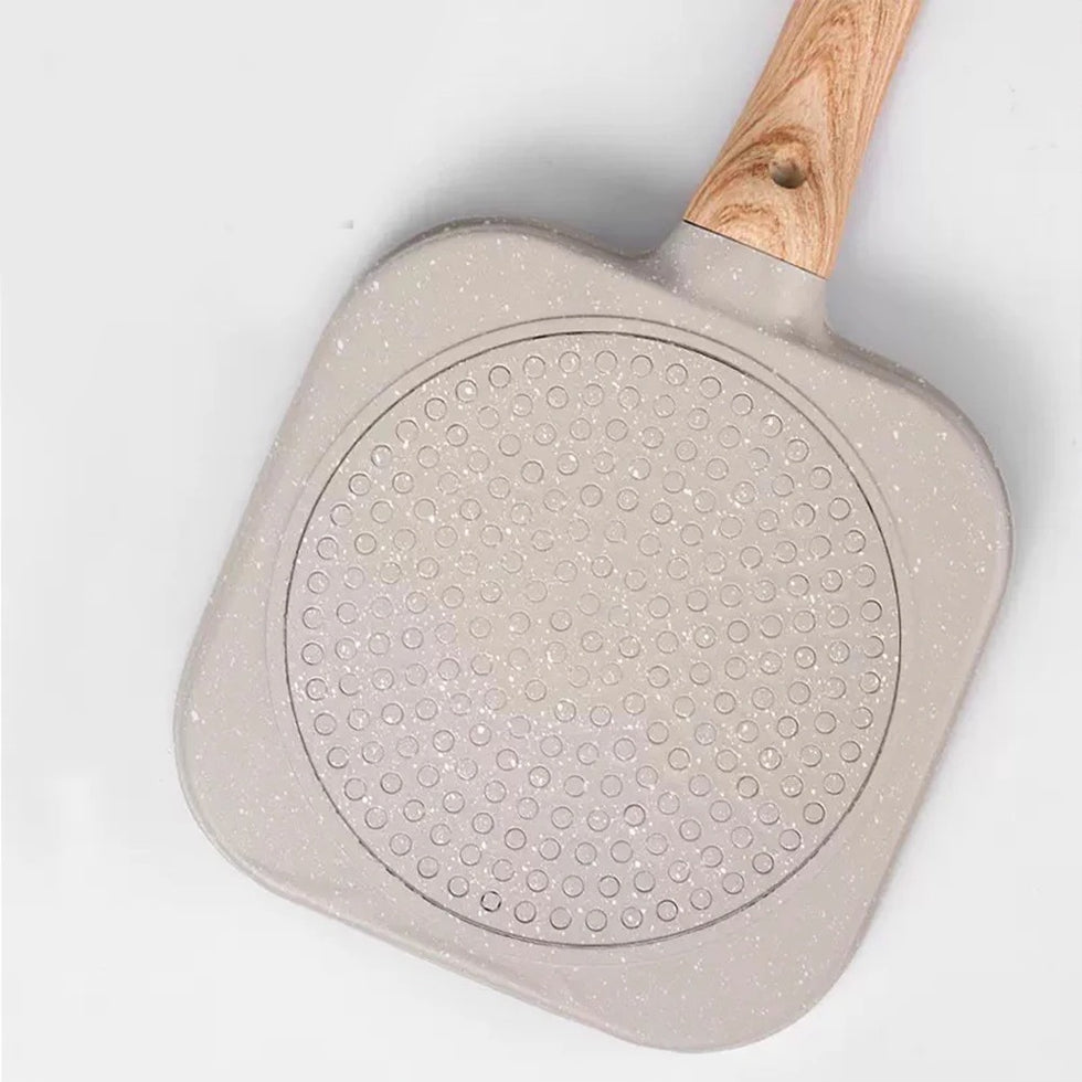 Non-Stick Square Grill Pan – Die-Cast Aluminum Stovetop Griddle with Deep Ridge Lines