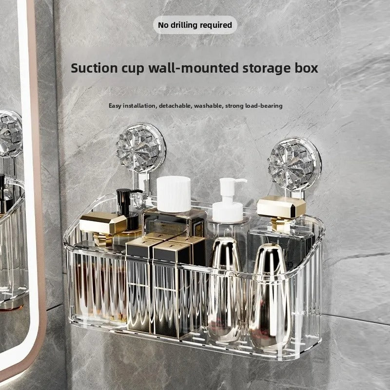Luxury Suction Cup Storage Shelf – Drill-Free Wall Organizer