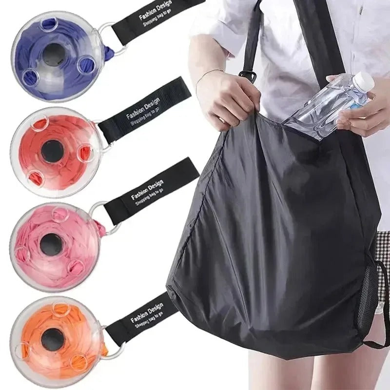EcoRoll Portable Roll Up Shopping Bag with Disc Storage Case