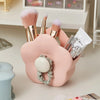 Flower-Shaped Silicone Makeup Brush Holder – Creative Desktop Organizer (Random Color)