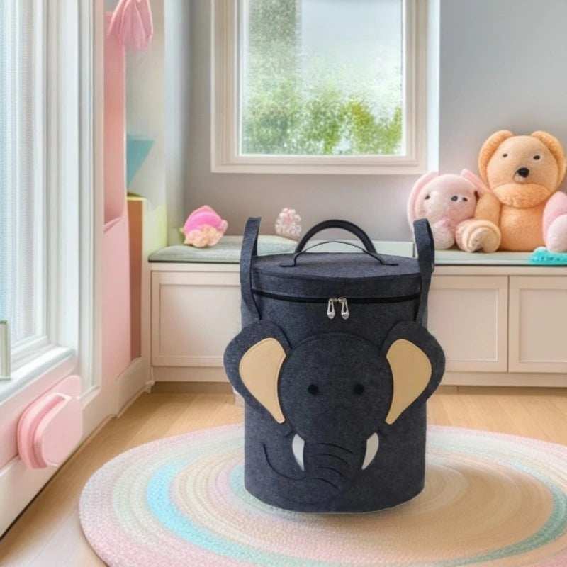 Adorable Felt Animal Sanctuary - Multipurpose Laundry & Toy Basket