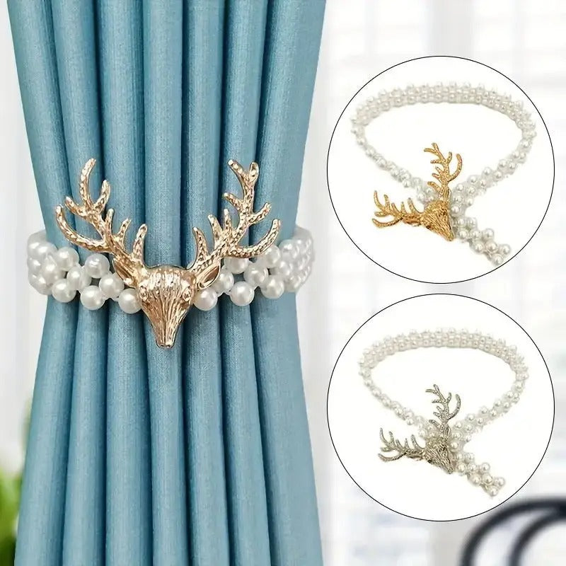 Elegant Decorative Flower Magnetic Curtain Tiebacks (Pair)