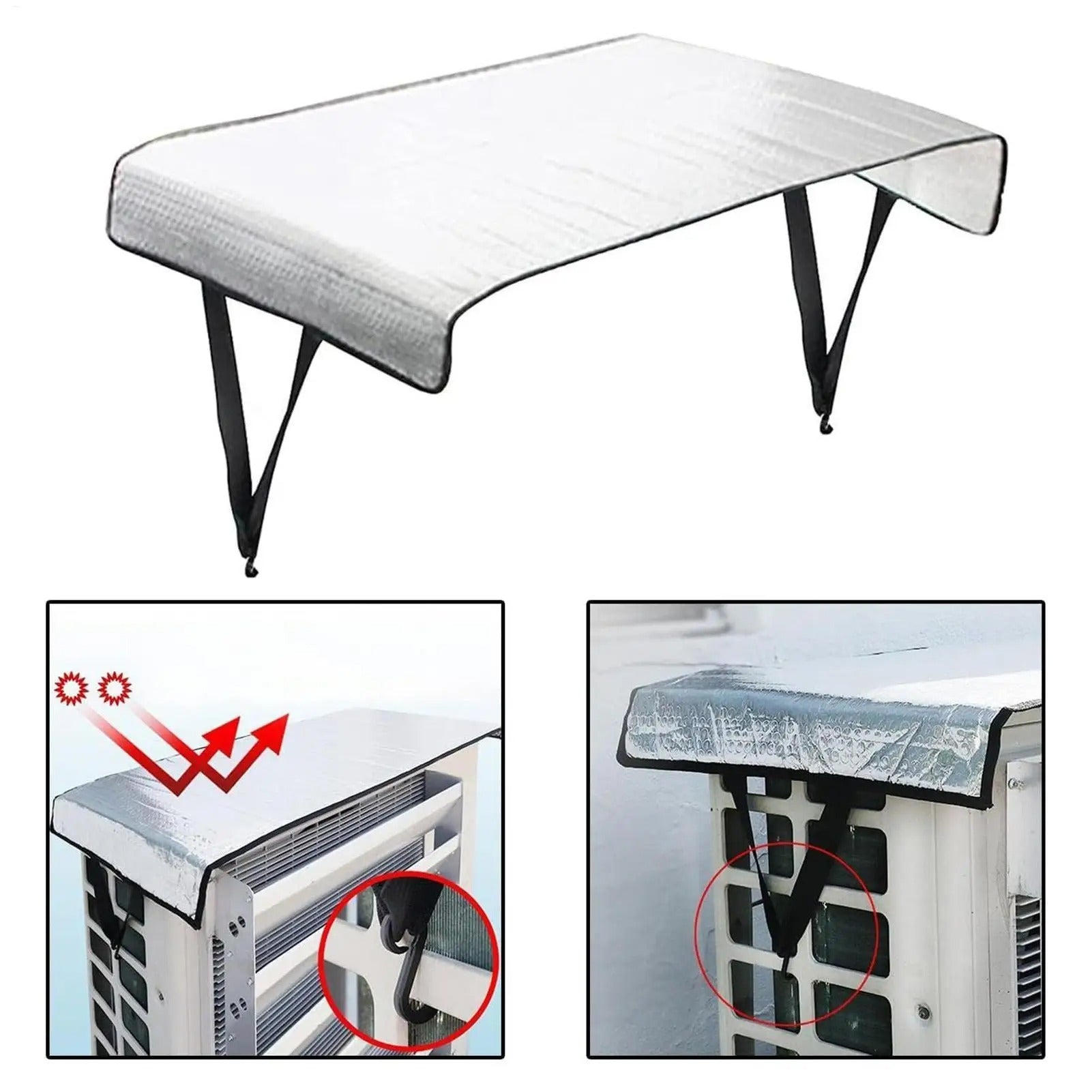 Universal Solar-Reflective AC Outdoor Unit Protective Cover