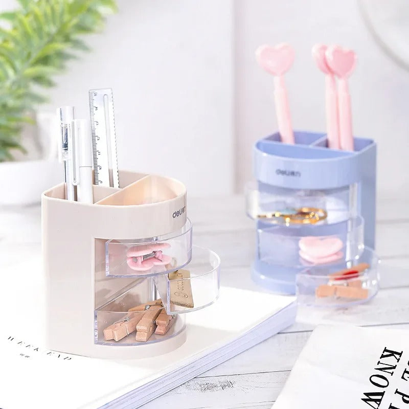 Colorful Multi-Functional Pen Holder – Desk Organizer (Random color)