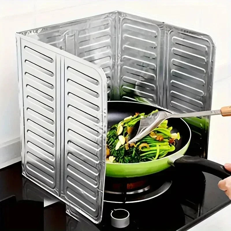 Foldable Aluminum Kitchen Gas Stove Oil Baffle Plate KT