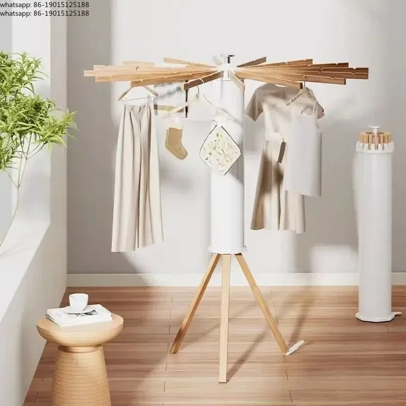 Smart Foldable Umbrella Clothes Drying Rack