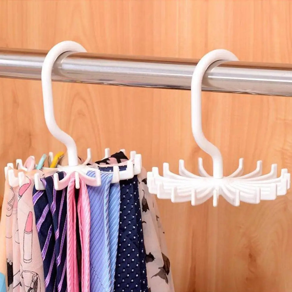 SmartSpace 20-Hook Rotating Tie & Belt Closet Organizer Hanger