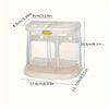 Modern Cutlery Holder – Dual-Slot Kitchen Utensil Organizer with Drip Tray & Gold Accents