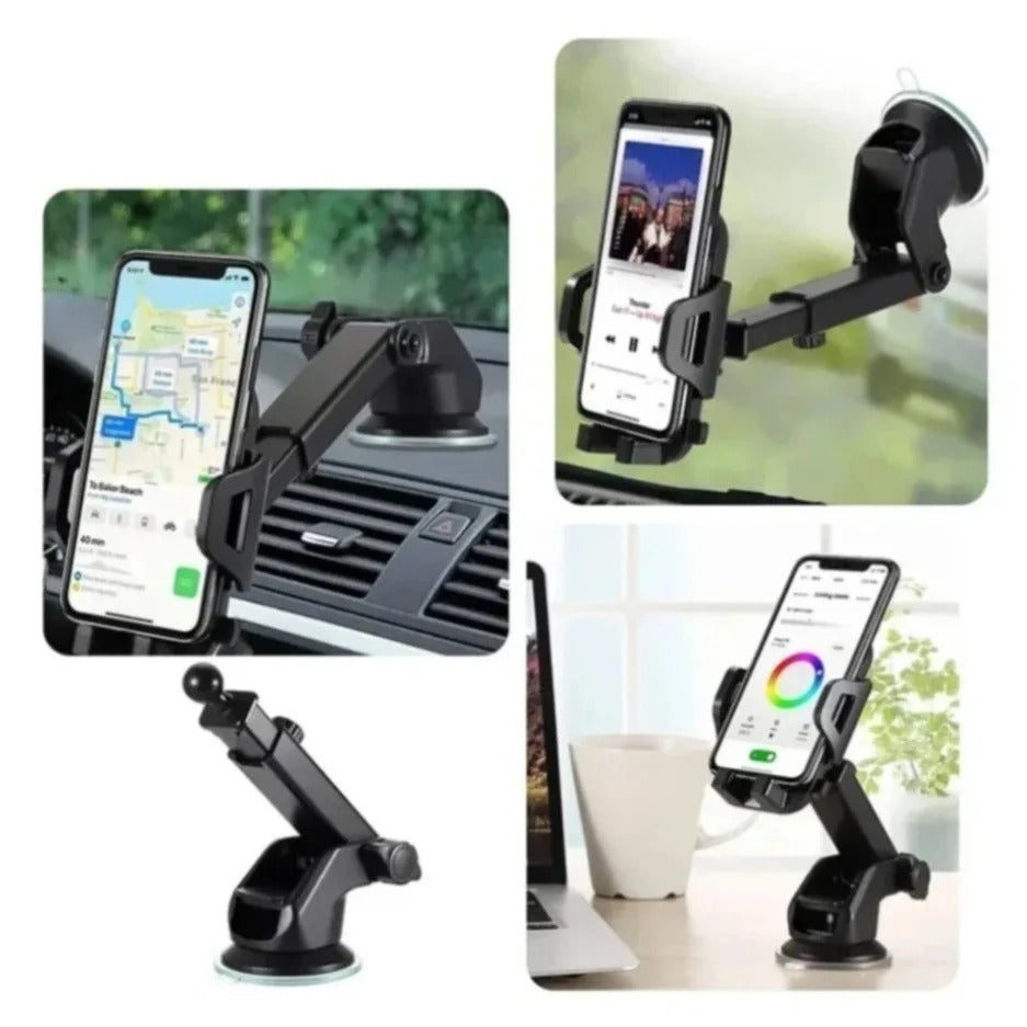 360° Rotatable Rearview Mirror Car Phone Holder with Strong Grip