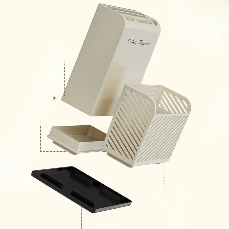 2-in-1 Nordic Knife Block & Cutlery Organizer