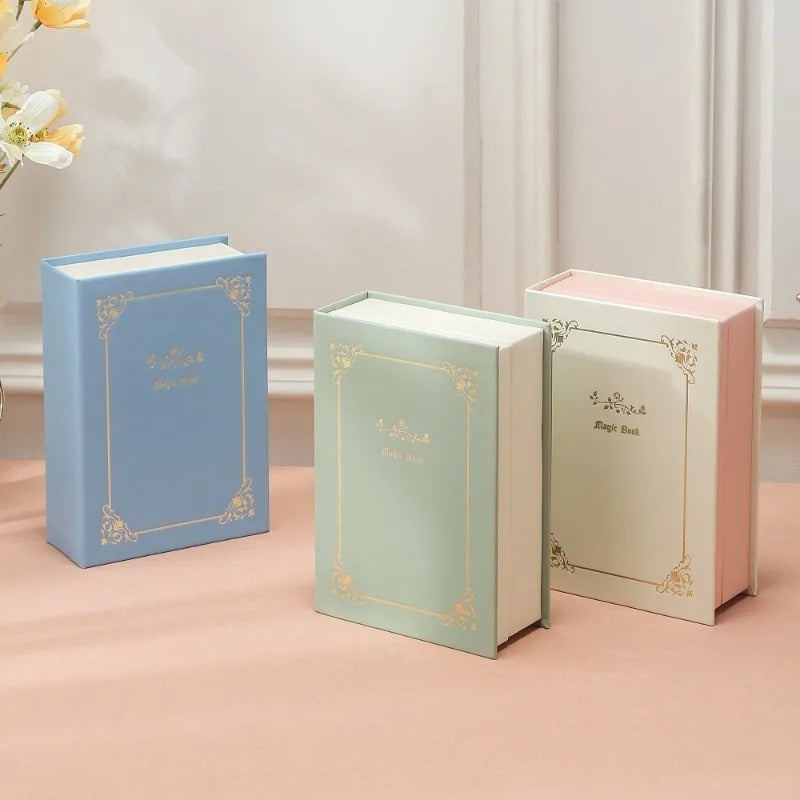 Vintage Book-Style PU Leather Jewelry Organizer