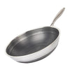Premium Honeycomb Stainless Steel Wok Pan - Nonstick Large Deep Stir Frying Skillet