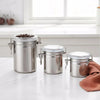 4-Piece Premium Stainless Steel Airtight Canister Set