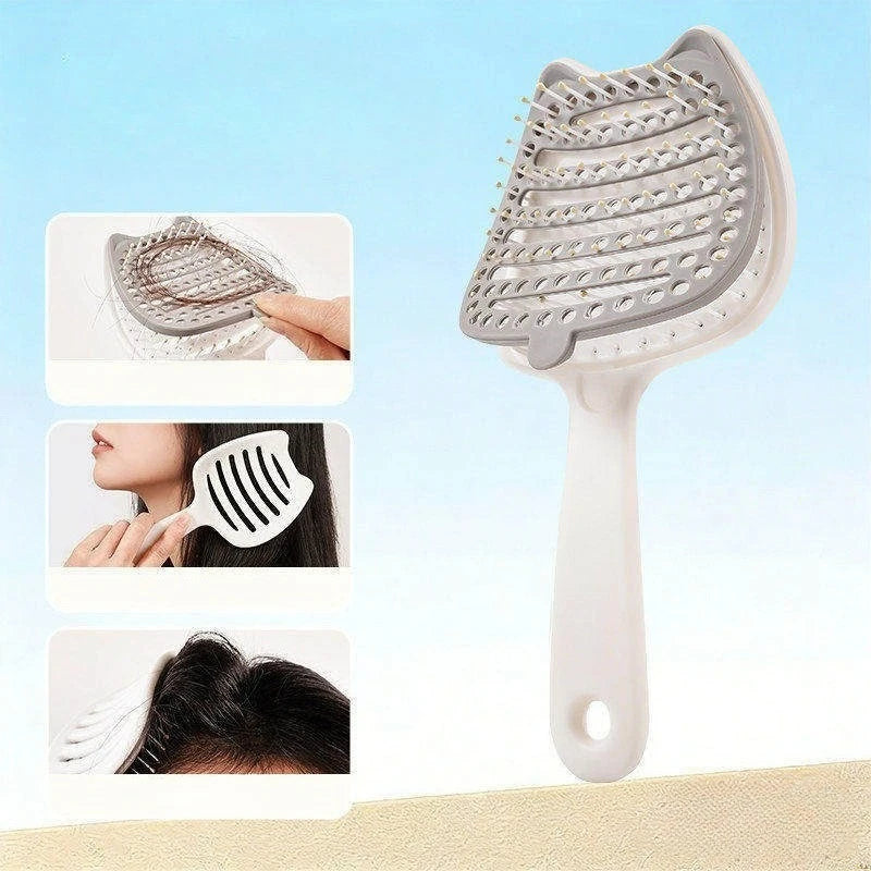 Fluffy Detangling Hair Brush with Scalp Massage Soft Bristles