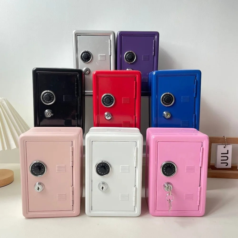 Mini Metal Safe Creative Savings Money Box (Random Colours)