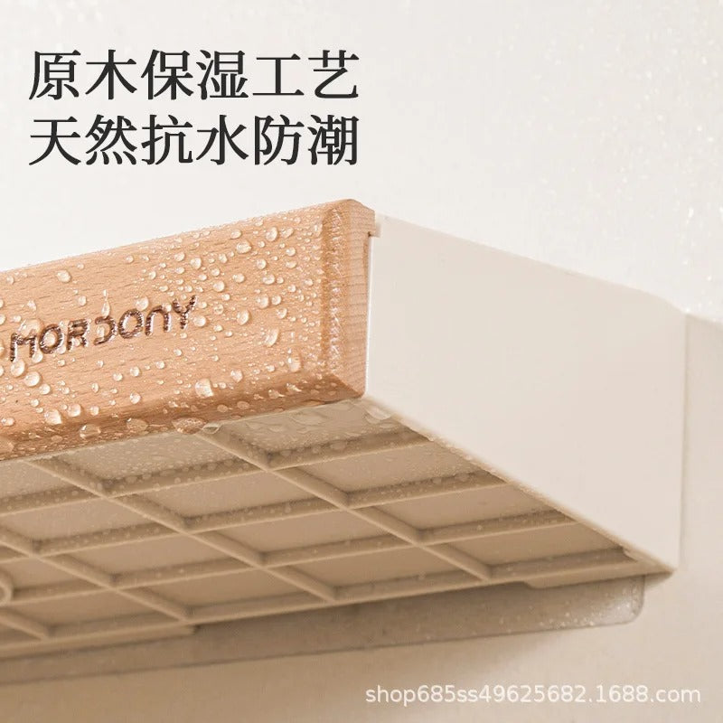 Self-Adhesive ABS Plastic Bathroom Corner Rack Shelf