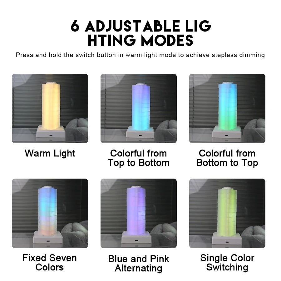 Triangle Cube Atmosphere Lamp – RGB Multi-Colour Rechargeable Desk Light
