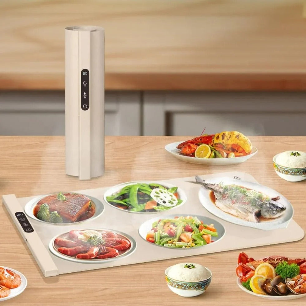 Electric Food Warmer Plate – Fast Heating Foldable Warming Mat