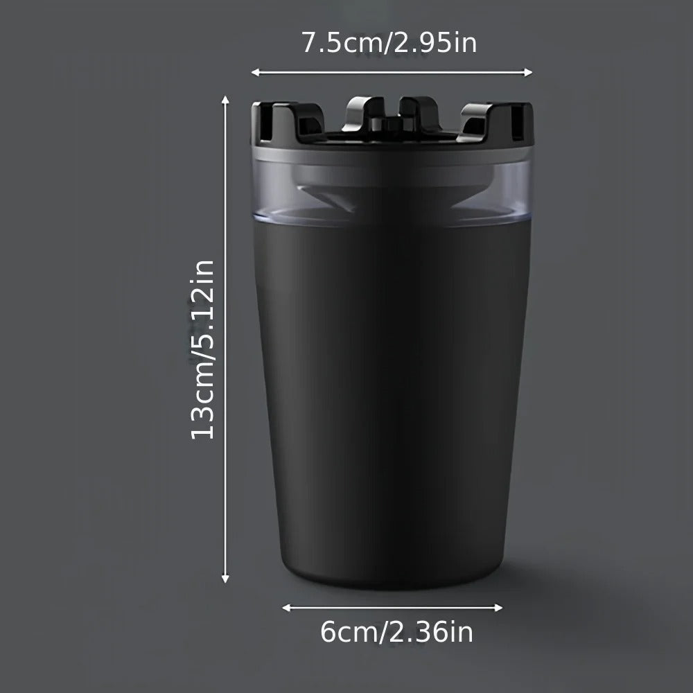 Portable Cup-Shaped Car Ashtray – Smart Hydro-Extinguishing Smokeless Organizer