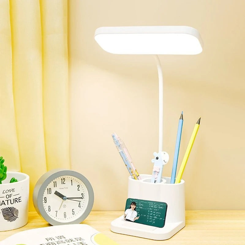 LED Desktop Study Table Lamp – Eye-Protection Reading Light with Flexible Arm