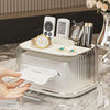 Multifunctional Tissue Box Organizer – Integrated Desktop Holder & Remote Caddy