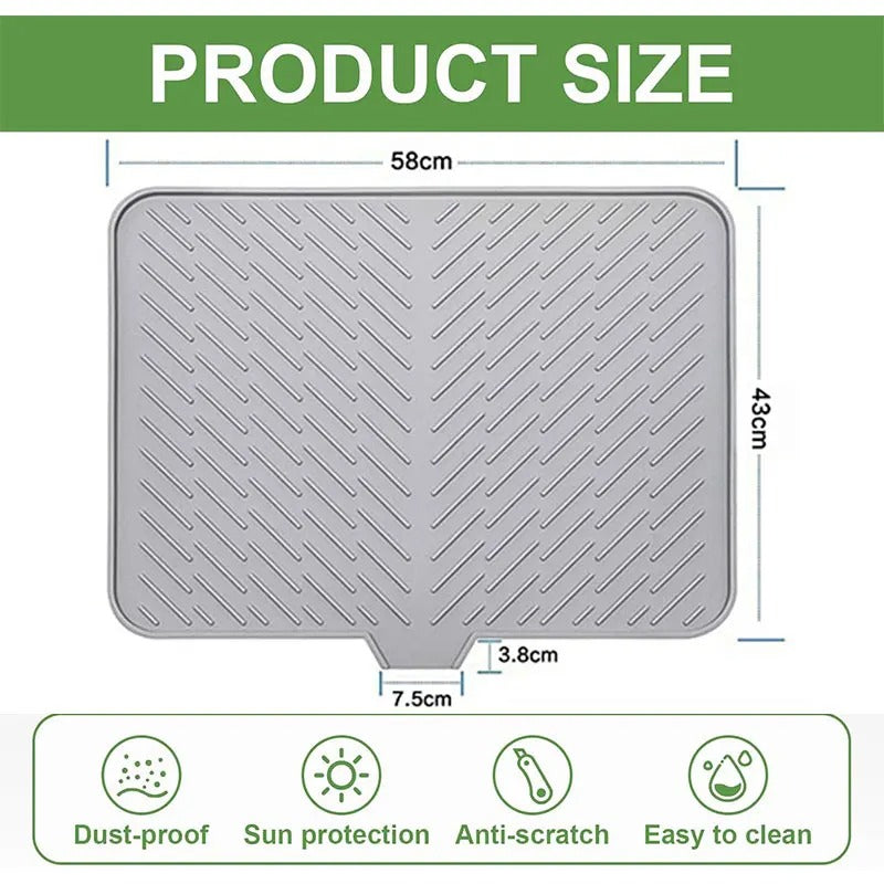 Premium Silicone Faucet Splash Guard & Sink Drain Mat