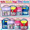 4-Piece Cartoon Backpack Self-Sealing Storage Bags - Cute Ziplock Pouch Set