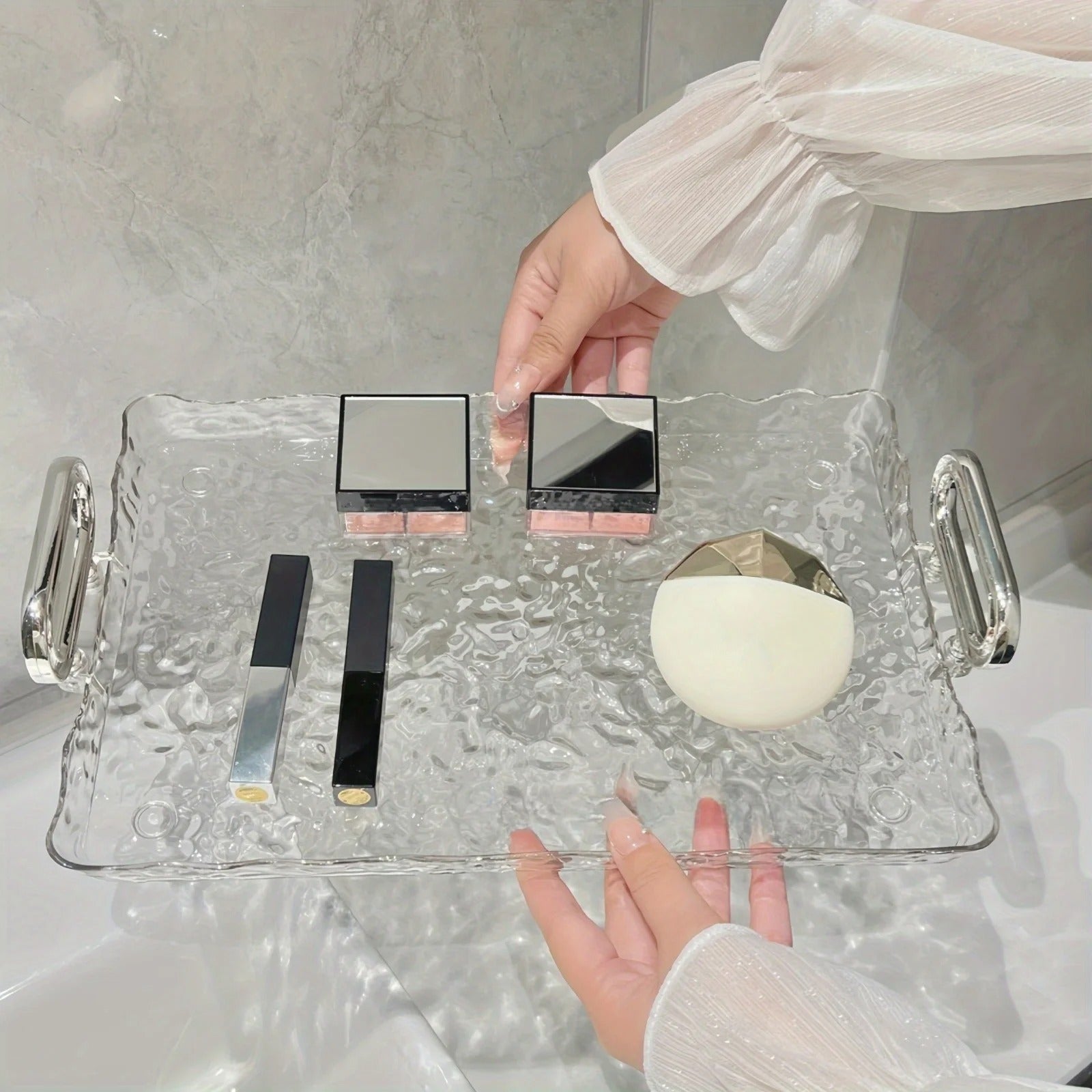 Water Ripple Luxury Storage Tray – Elegant Serving Tray