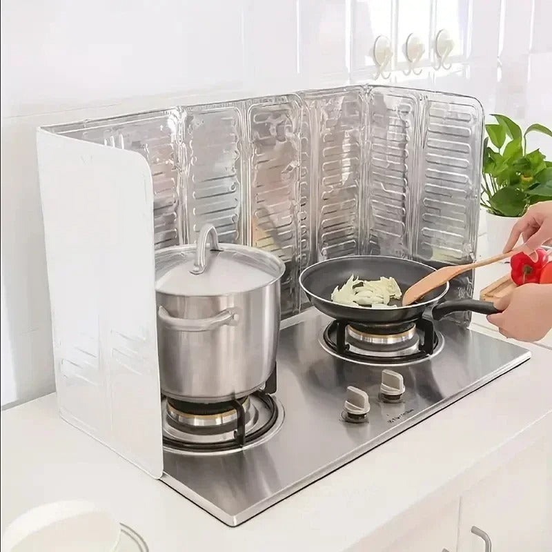 Foldable Aluminum Kitchen Gas Stove Oil Baffle Plate KT