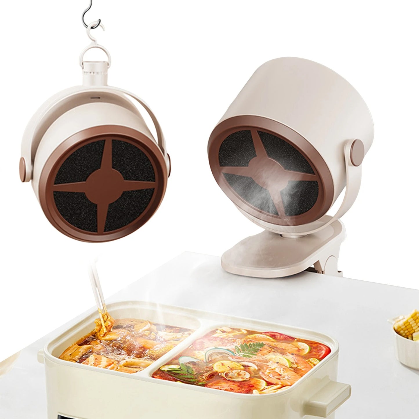 2-in-1 Rechargeable Air Purifier & High Wind Desktop Fan
