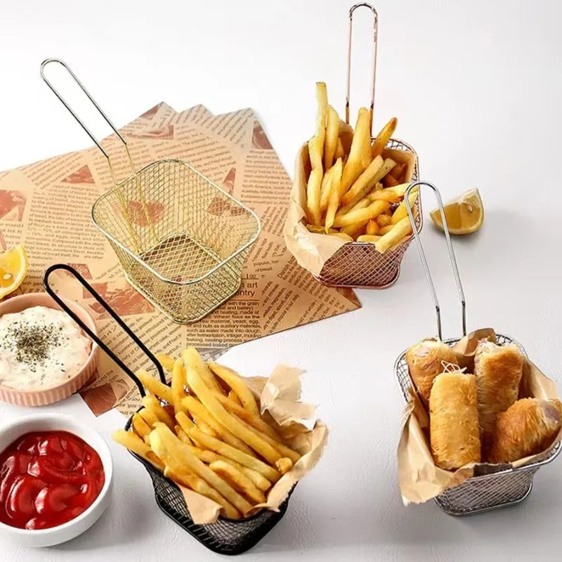 Mini Fried Snack Basket – French Fry & Chicken Server (Random color)