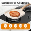Non-Stick Square Grill Pan – Die-Cast Aluminum Stovetop Griddle with Deep Ridge Lines