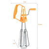 Semi-Automatic Stainless Steel Hand Beater – Manual Spring-Action Egg Whisk & Milk Frother