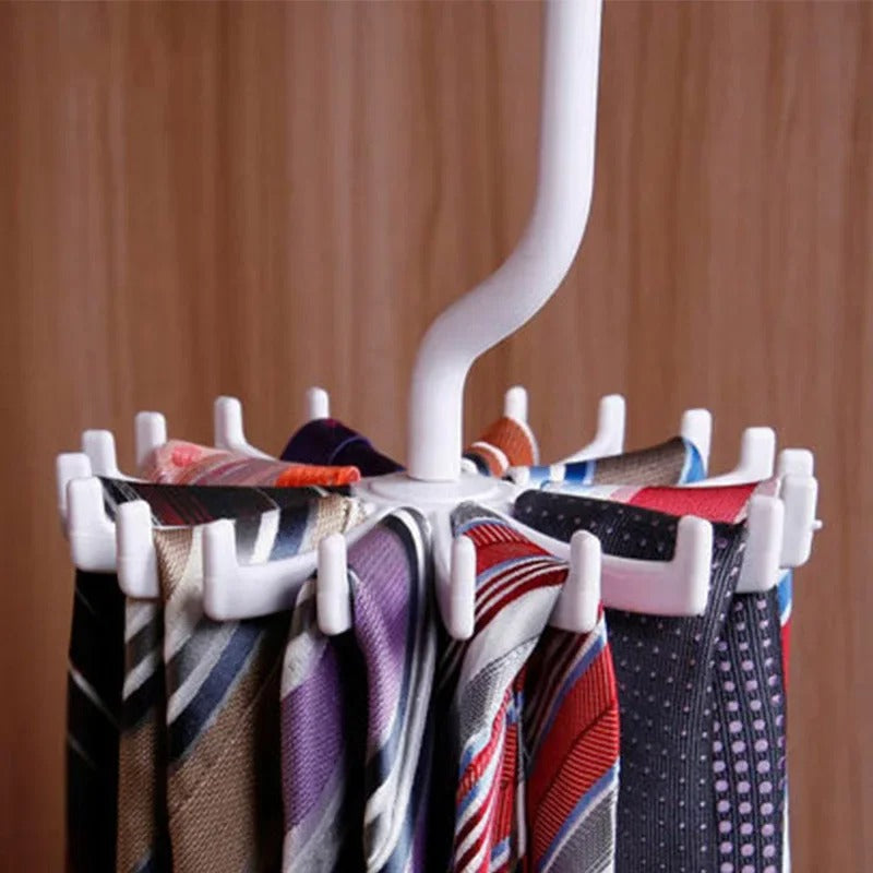 SmartSpace 20-Hook Rotating Tie & Belt Closet Organizer Hanger