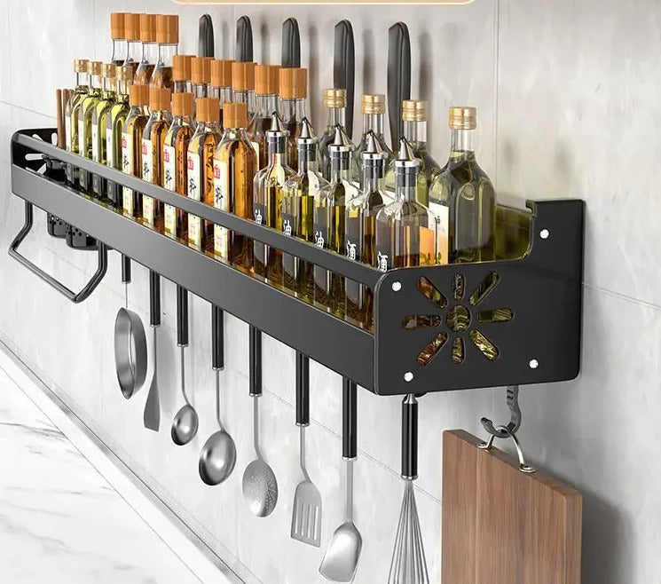 Multifunctional Spice Rack - Space Aluminum Kitchen Organizer