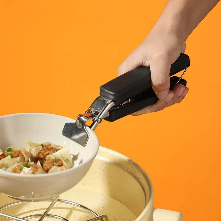 Heavy-Duty Stainless Steel Pot Lifter – Anti-Scald Hot Dish & Bowl Retriever Clip