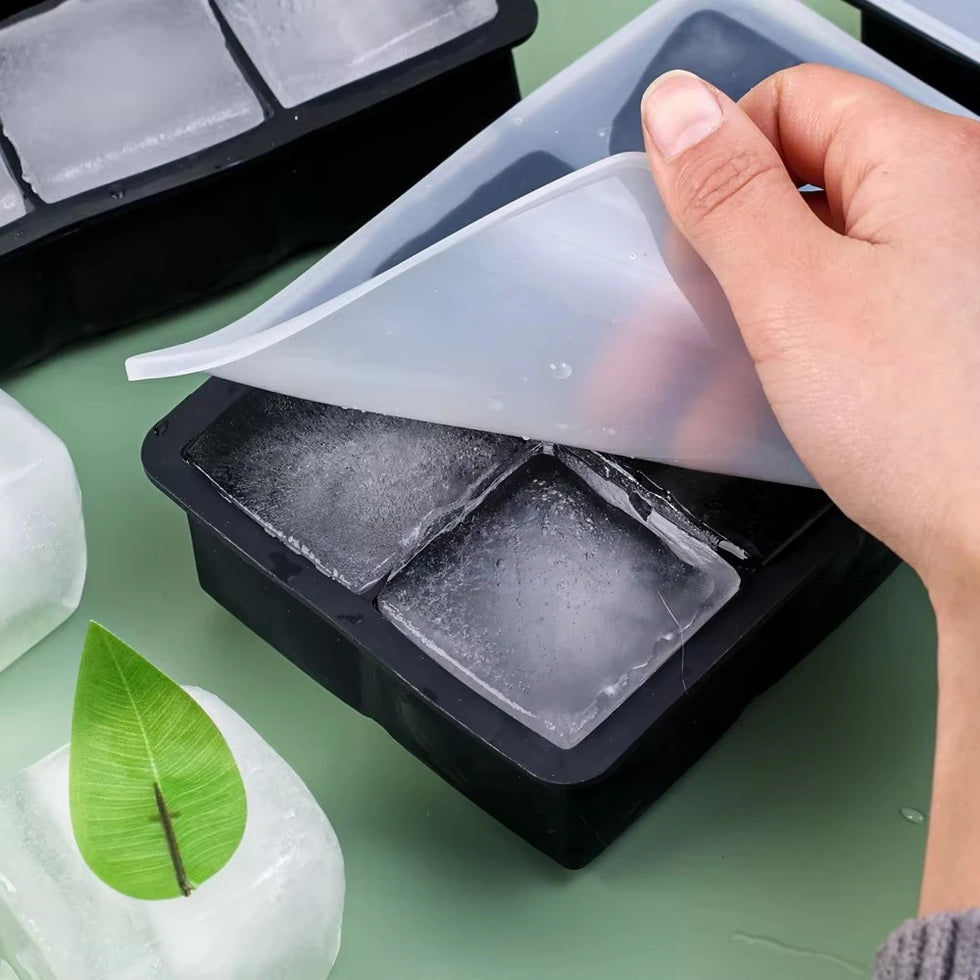 Premium Silicone Large Square Ice Cube Tray Mold