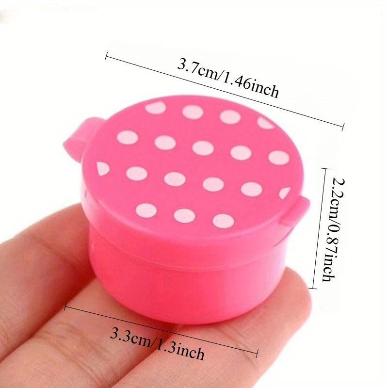 4-Piece Mini Sauce Containers with Hinged Lids | Portable Bento Box Dip Cups