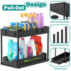 2-Layer Under Sink Multi-Purpose Moveable Storage Rack