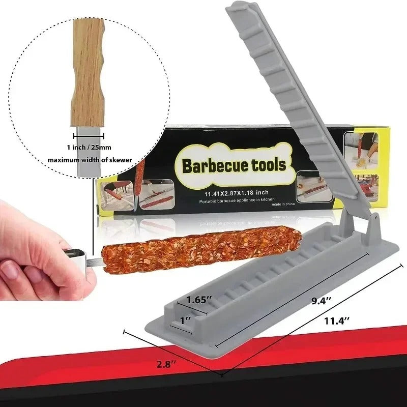 KebabPress Manual Seekh Kebab Maker & Meat Skewer Press