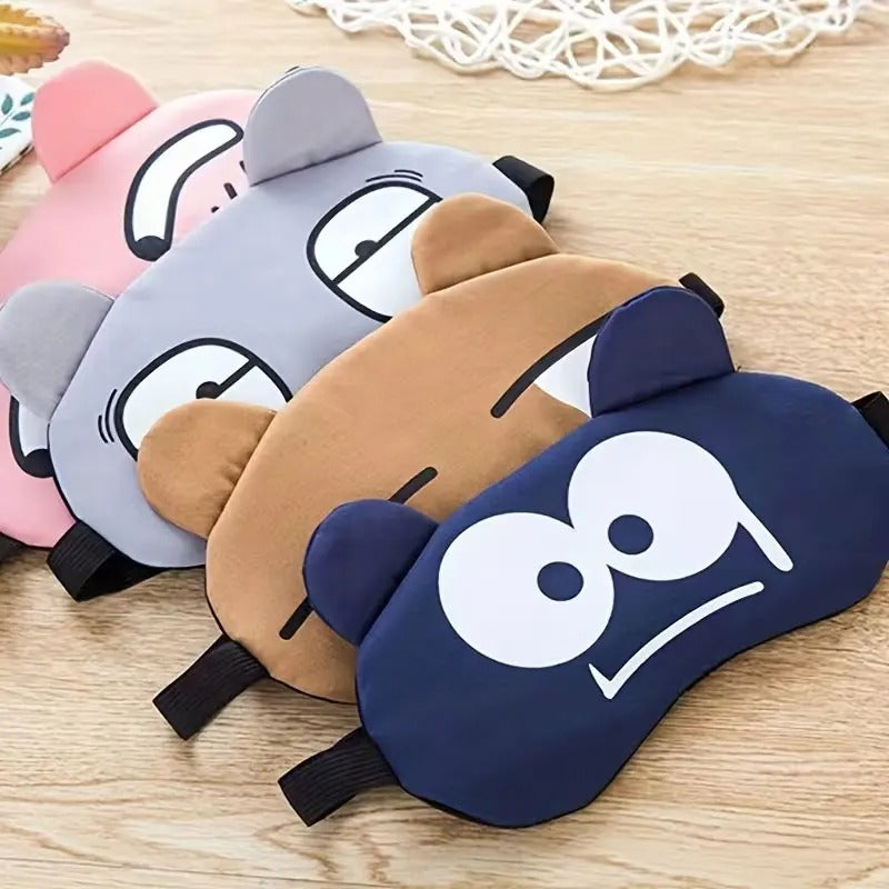 Cute Animal Sleep Mask with Removable Cooling Ice Bag (Random Design)