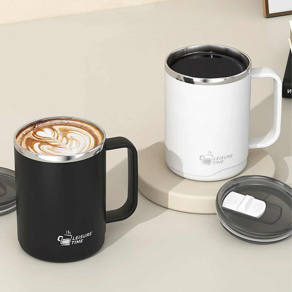Wavy Ribbed Coffee Mug – Textured Minimalist Tea Cup (Random Color)