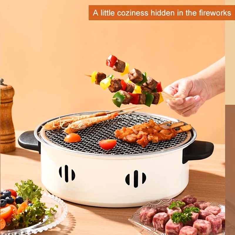 Portable Tabletop Barbecue Stove & Multi-Function BBQ Pan