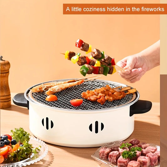 Portable Tabletop Barbecue Stove & Multi-Function BBQ Pan
