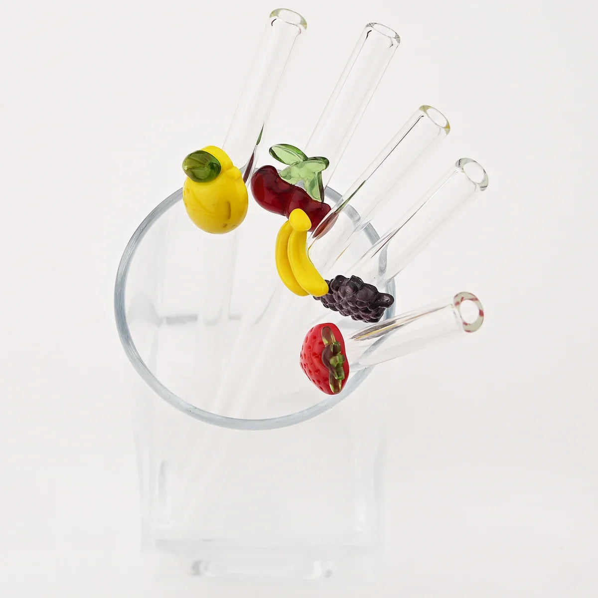 Premium 6-Piece Borosilicate Glass Straws Set – Reusable Eco-Friendly Drinking Straws