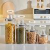 Premium Airtight Sealed Food Storage Jars – Clear Stackable Pantry Organizers