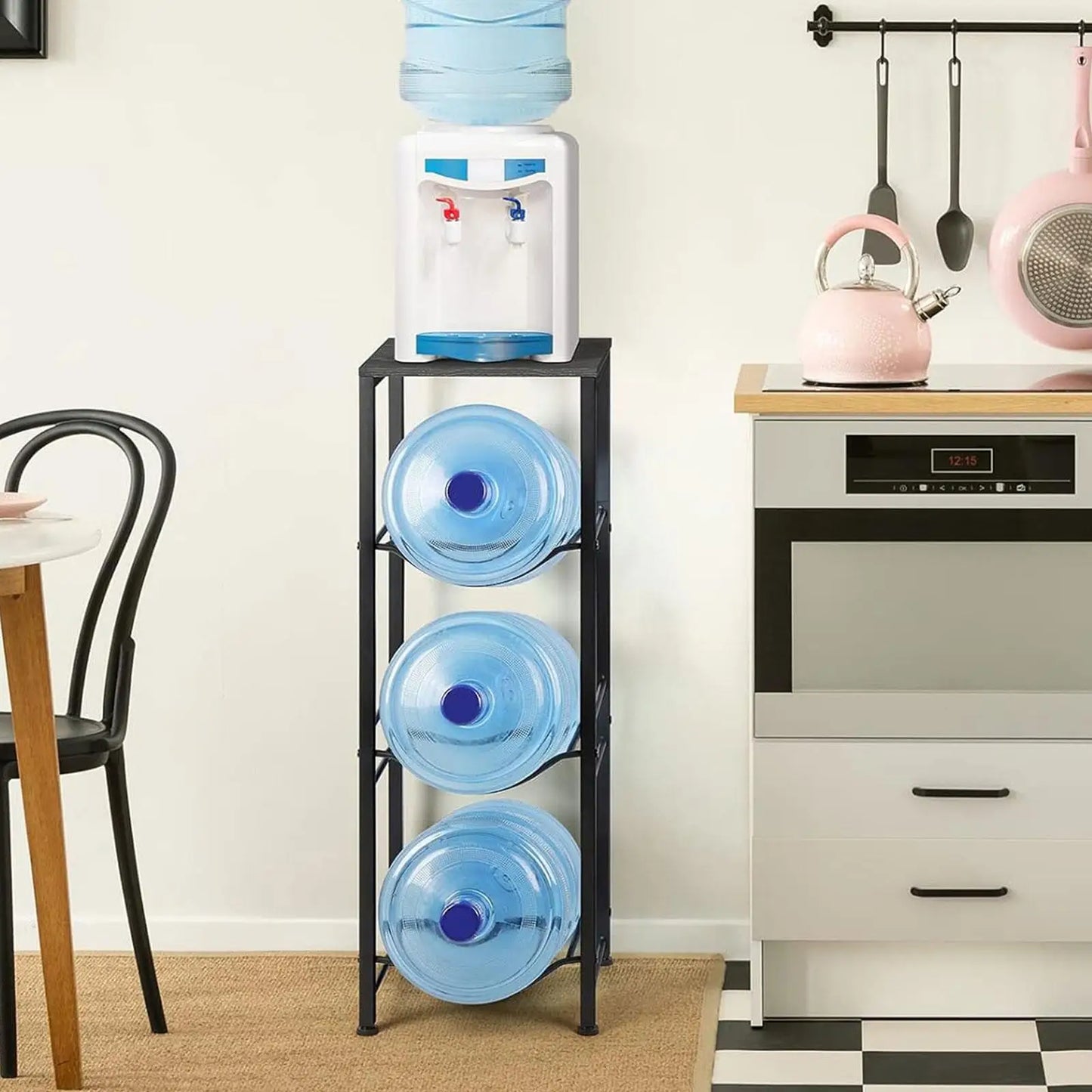 Premium Metal Water Dispenser Bottle Storage Organizer Stand