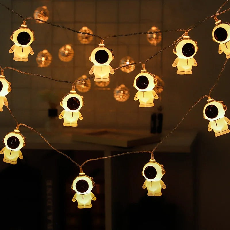 Astronaut LED Fairy Lights - Cute Spaceman Room Decor
