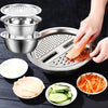 3-in-1 Multifunctional Stainless Steel Colander with Grater