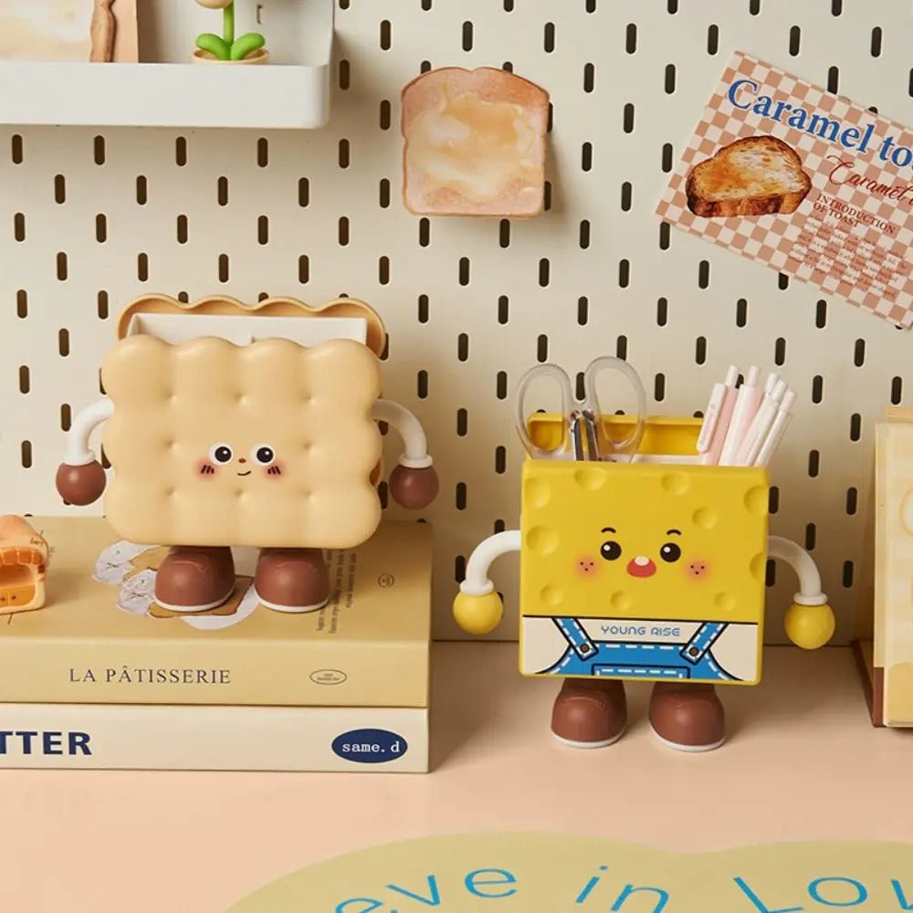 Cartoon Food Figure Pen Holder & Desk Organizer - Cute Desktop Stationery Stand
